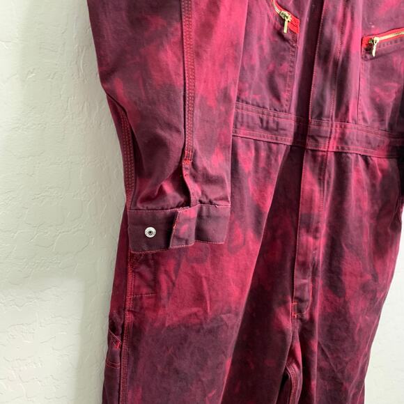 VTG Walls Mens Sz 48 Regular Red Black Tie Dyed Coveralls Long Pants Workwear - Picture 6 of 10